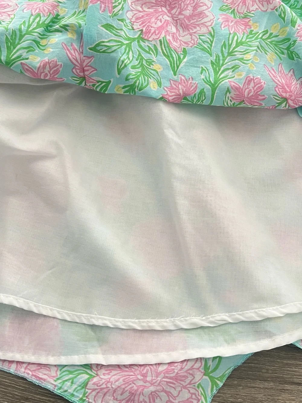 Tommy Bahama Floral Tropical Asymmetrical Hem Lined Dress Little Girl Sz 8~7-8yo